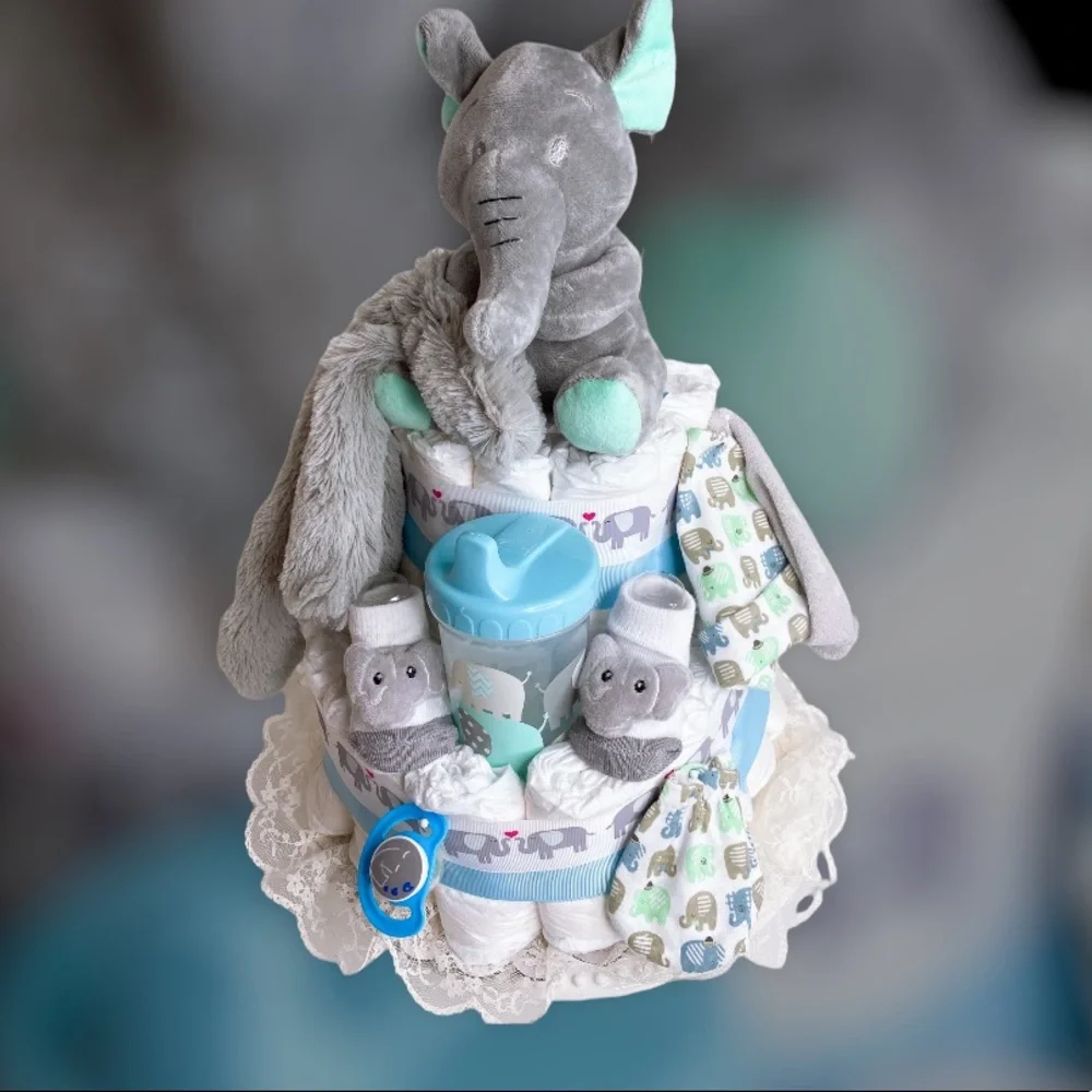 Elephant Diaper Cake